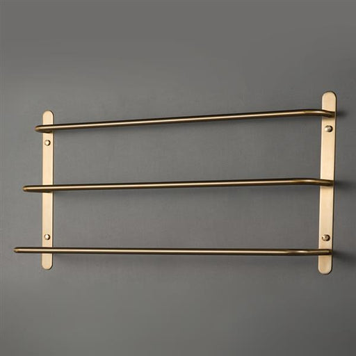 Luxury Three Layers Towel Rack in Brushed Gold