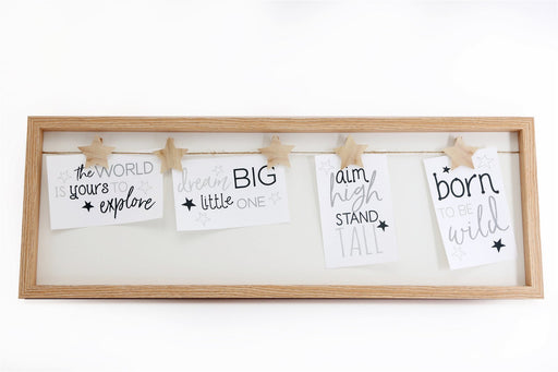 Photo Frame With Star Pegs For Five Photographs